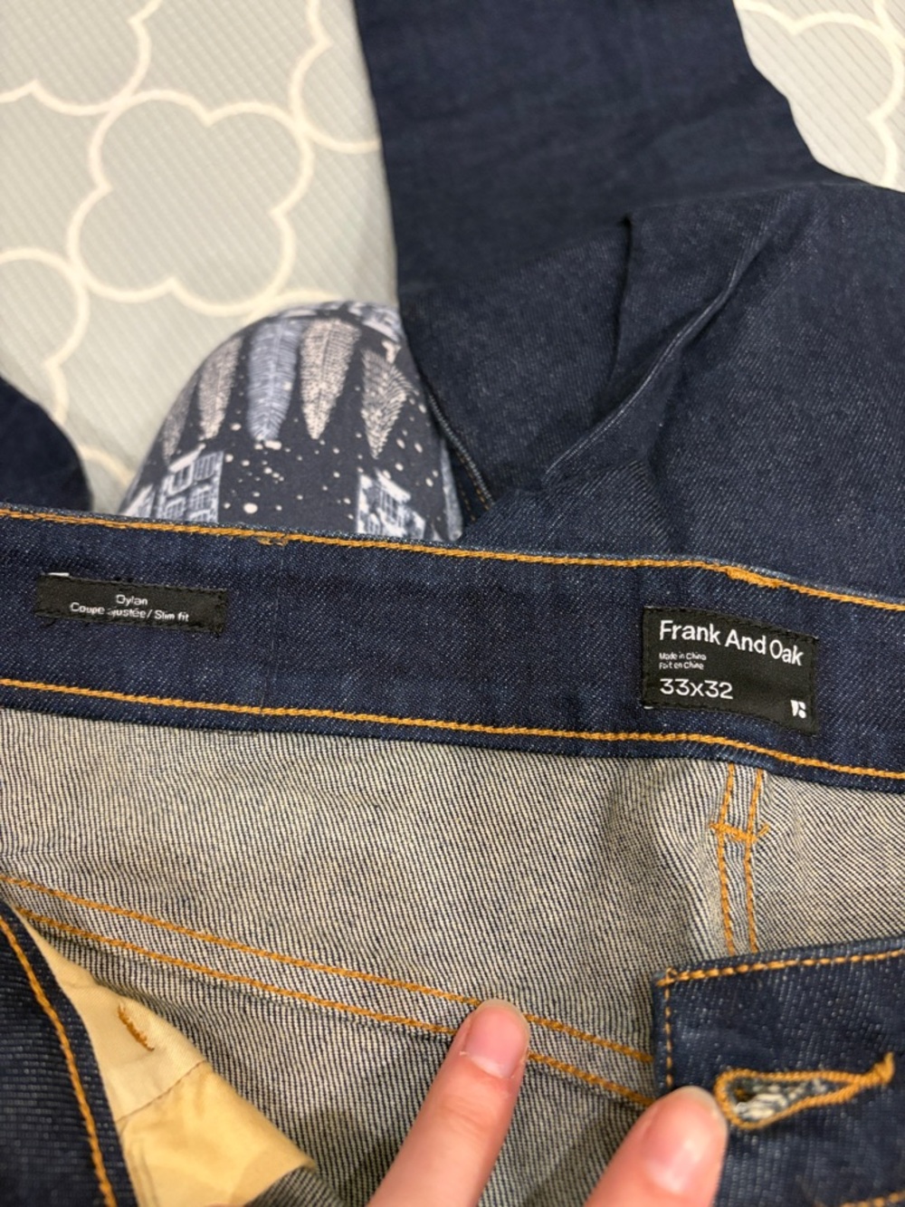 Frank And Oak Men's Slim Jeans in Dark Indigo